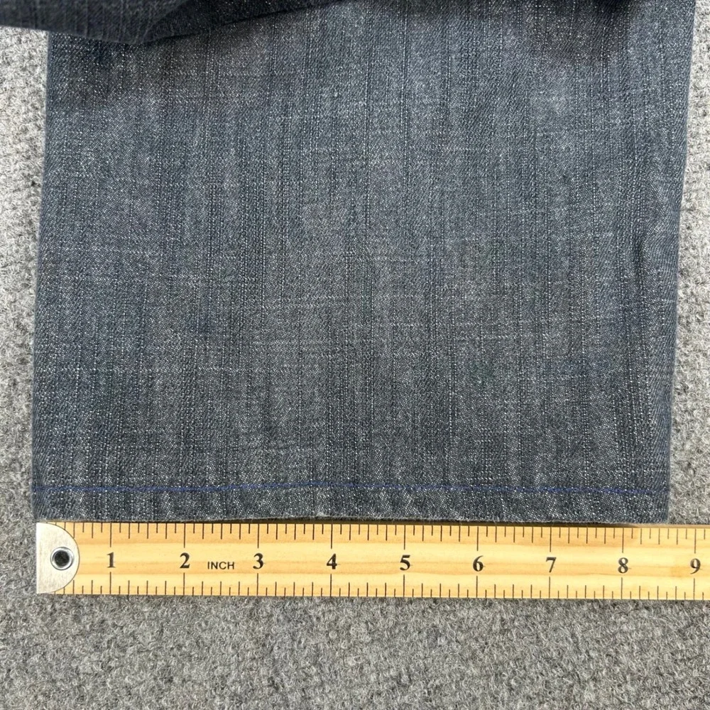 Seven7 For All Mankind Jeans Mens 38 Denim Blue Relaxed Distressed Tailored‎ Hem